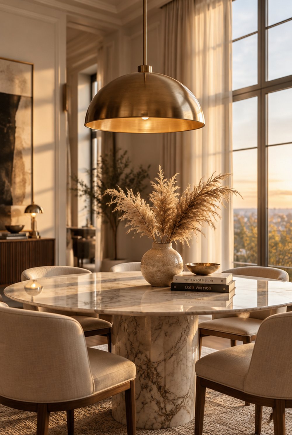 Gold-Interior-Trends 2026: Pendelleuchte, Boucle-Sessel und mehr